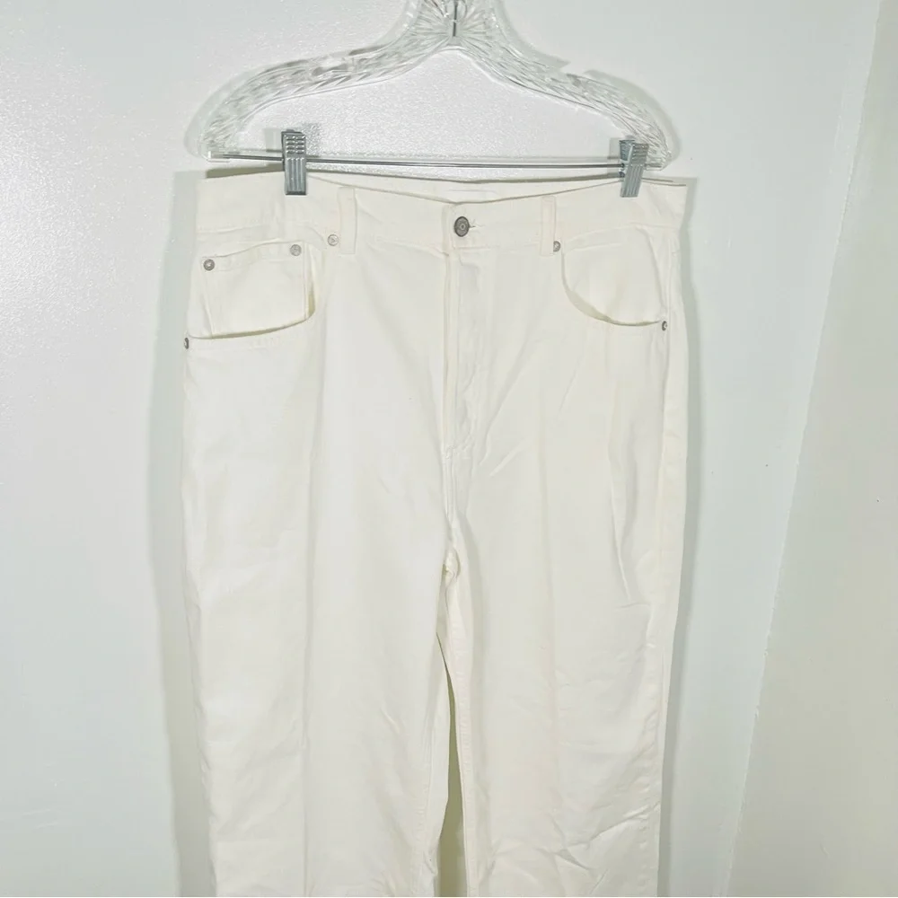 NWT Boyish Charley High Rise Rigid Denim Wide Leg Jeans White